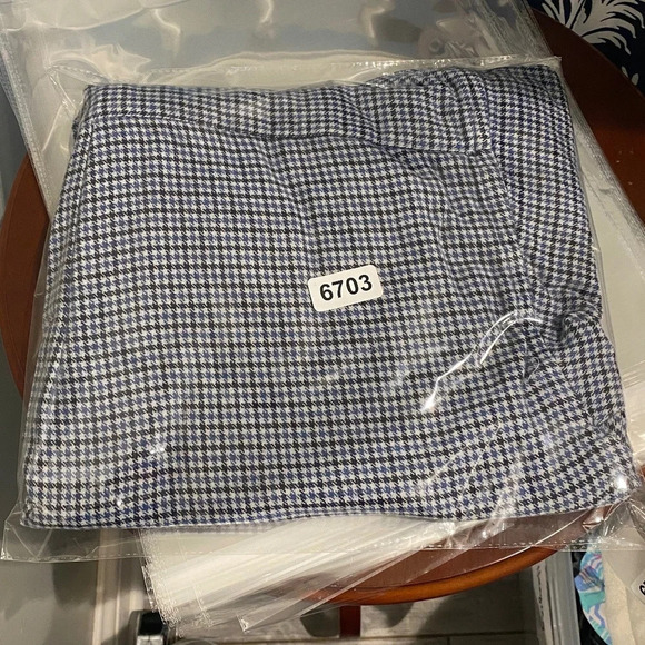 Burberry Men's Button Down Shirt/Blue/Black/White, 16703 - Picture 8 of 10